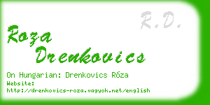 roza drenkovics business card